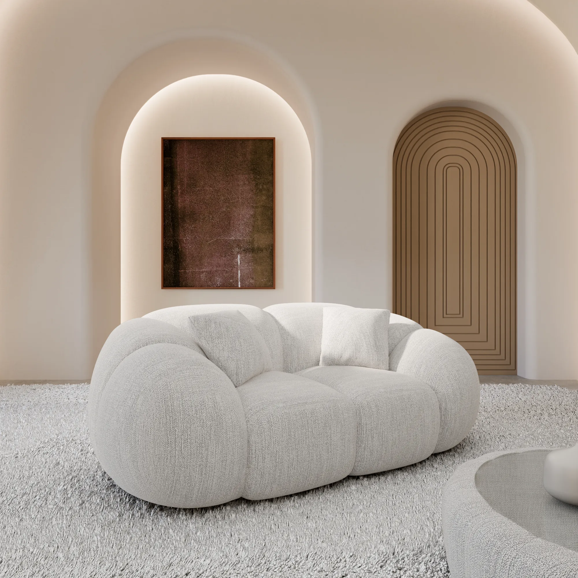 Strukturstoff 2-Sitzer Couch Savira – Bild 5