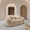 Samtstoff 2-Sitzer Couch Savira – Bild 3