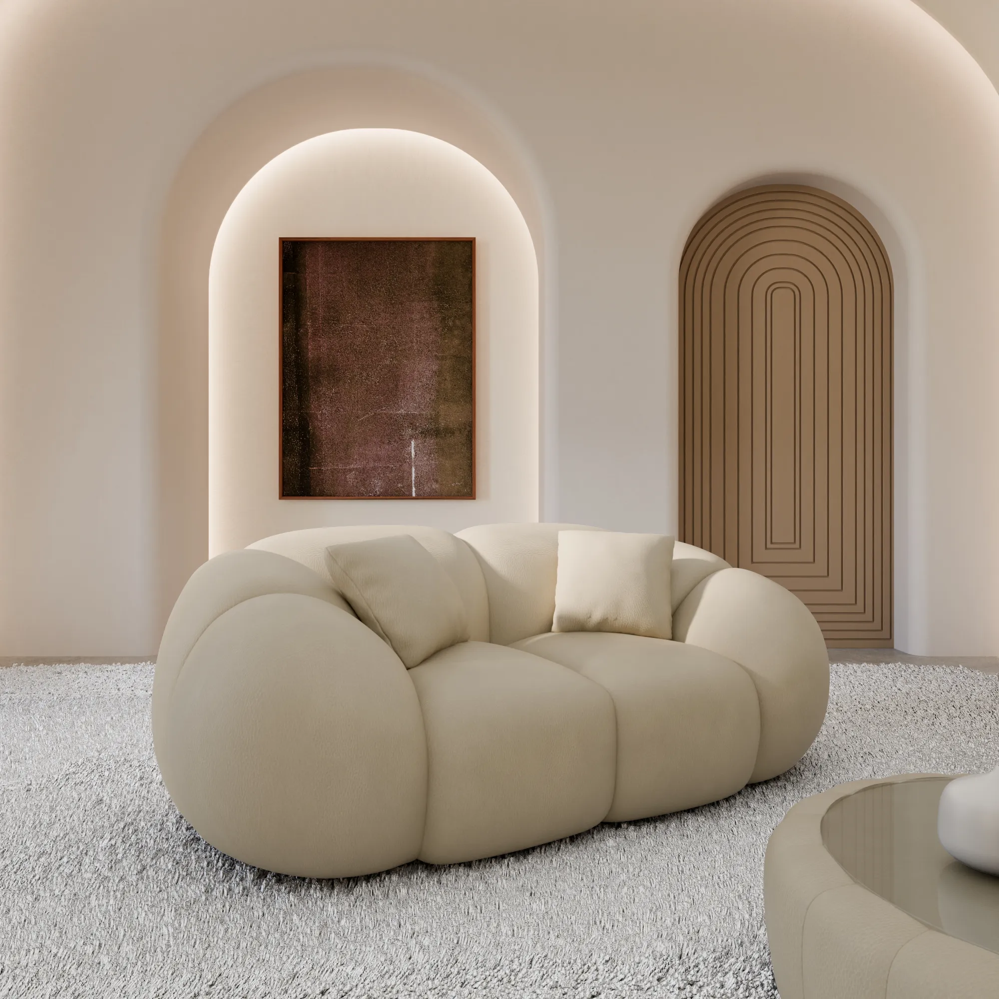 Echtleder 2-Sitzer Couch Savira – Bild 2