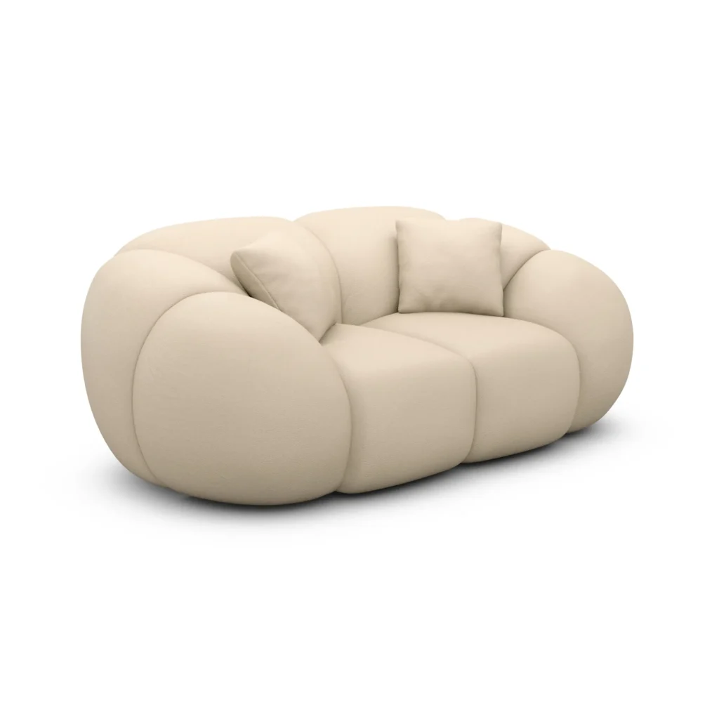 Echtleder 2-Sitzer Couch Savira