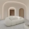 Bouclé 3-Sitzer Couch Savira