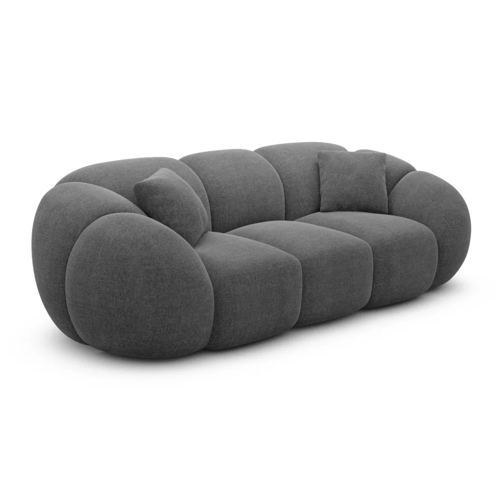 Strukturstoff 3-Sitzer Couch Savira