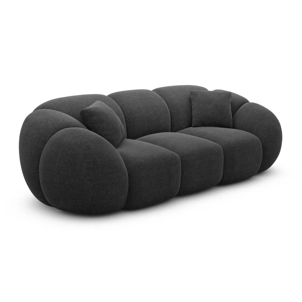 Strukturstoff 3-Sitzer Couch Savira