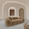 Samtstoff 3-Sitzer Couch Savira – Bild 2