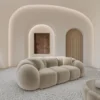 Samtstoff 3-Sitzer Couch Savira – Bild 11