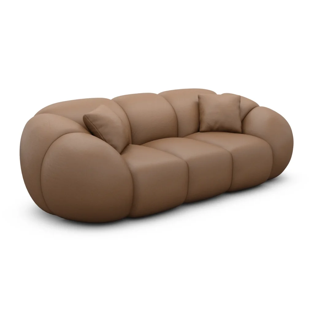 Kunstleder 3-Sitzer Couch Savira