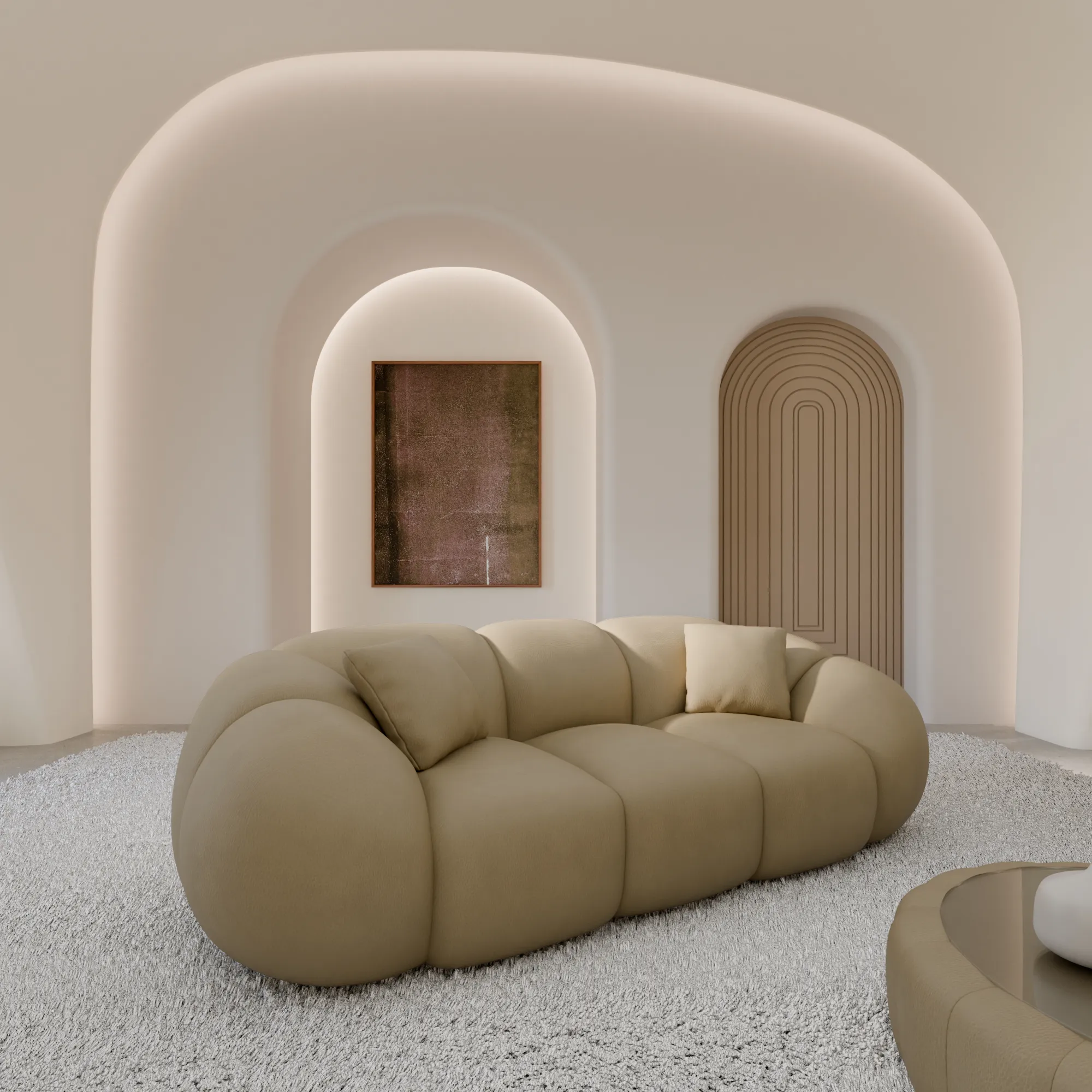 Kunstleder 3-Sitzer Couch Savira – Bild 2