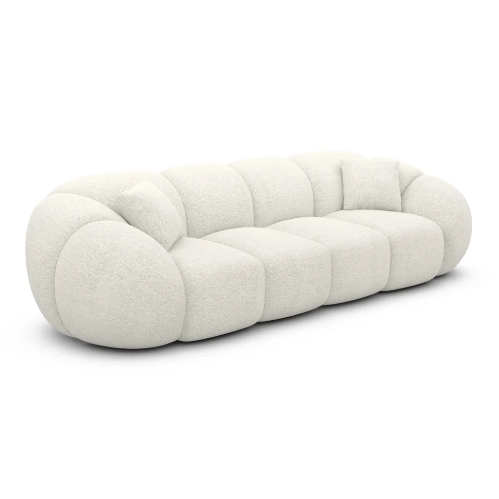 Bouclé 4-Sitzer Couch Savira