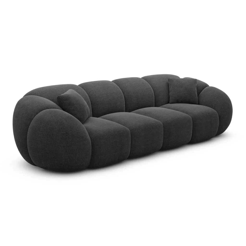 Strukturstoff 4-Sitzer Couch Savira