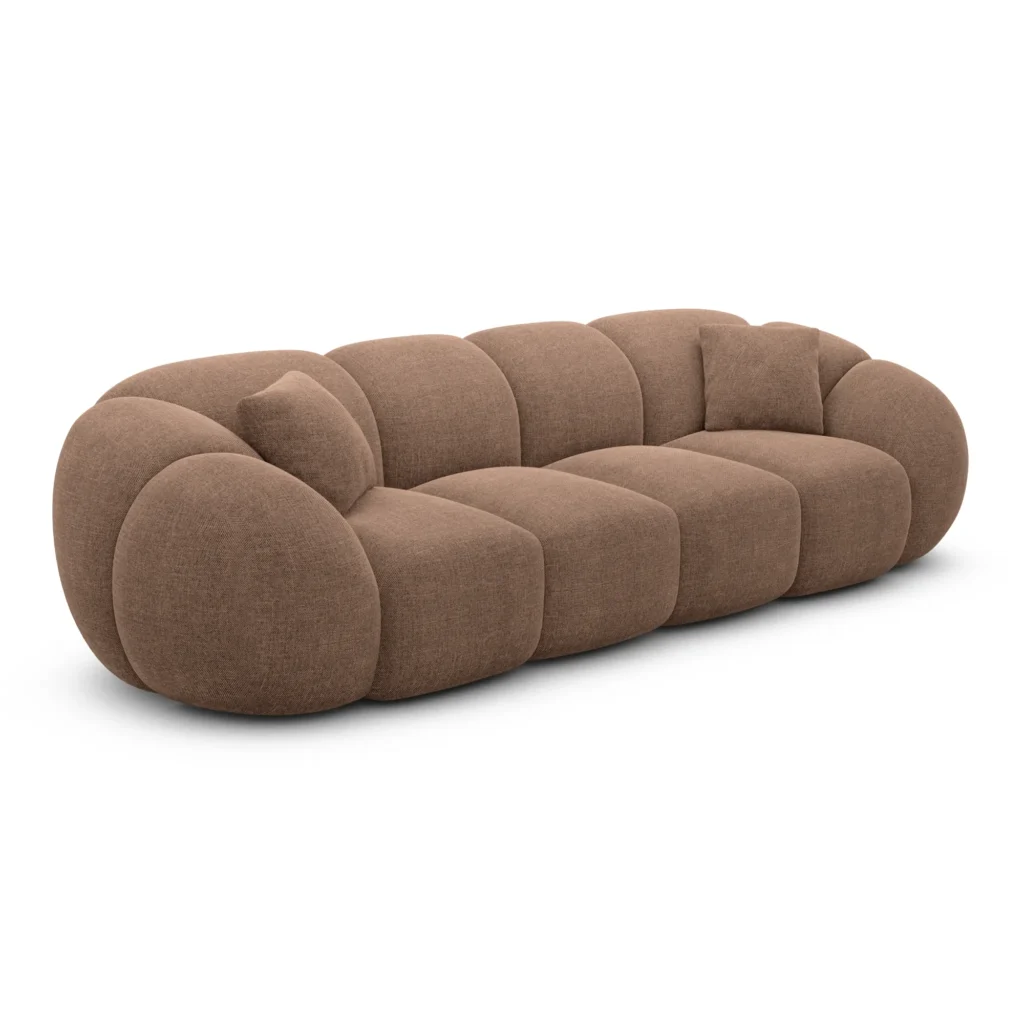 Strukturstoff 4-Sitzer Couch Savira