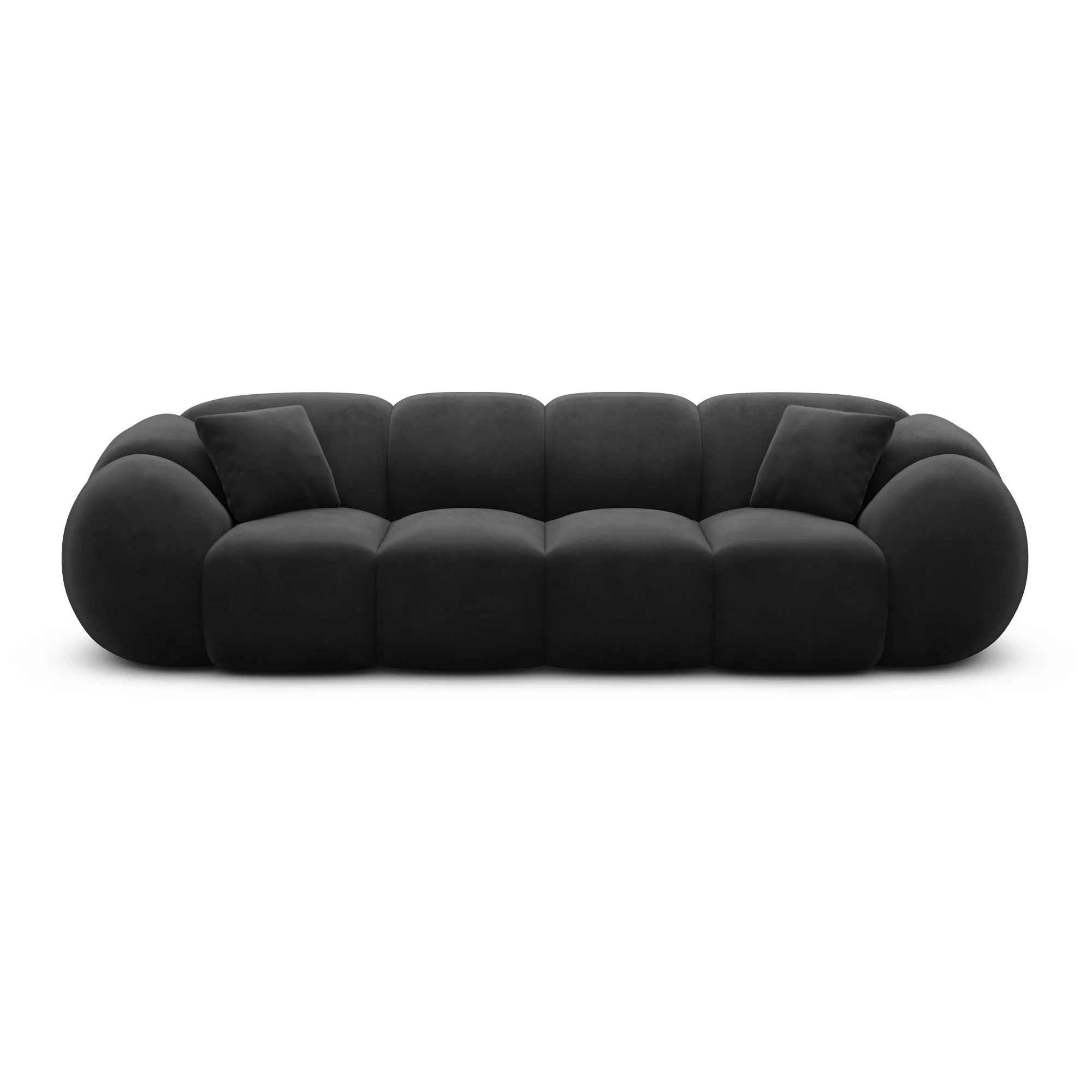 Samtstoff 4-Sitzer Couch Savira – Bild 17