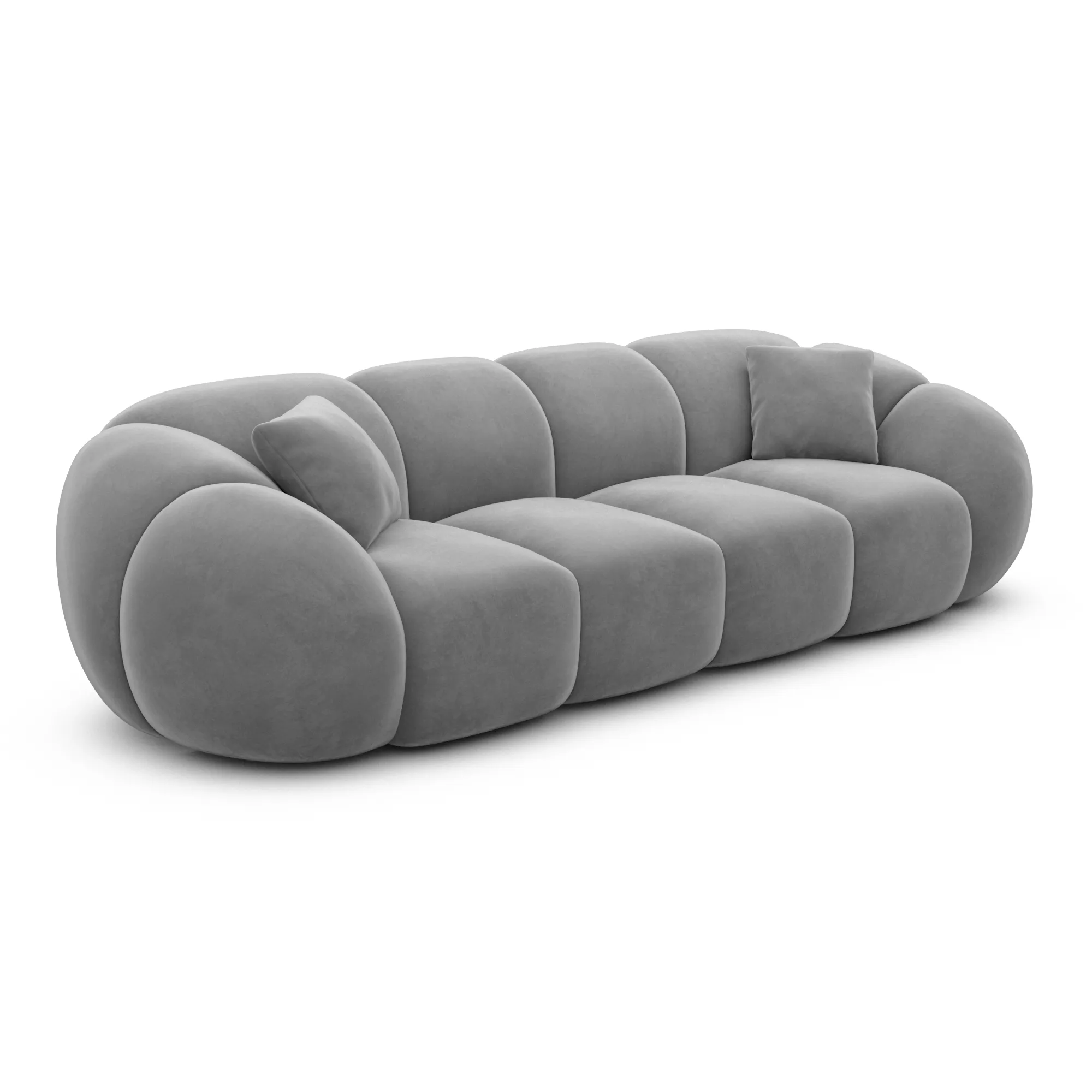 Samtstoff 4-Sitzer Couch Savira – Bild 25