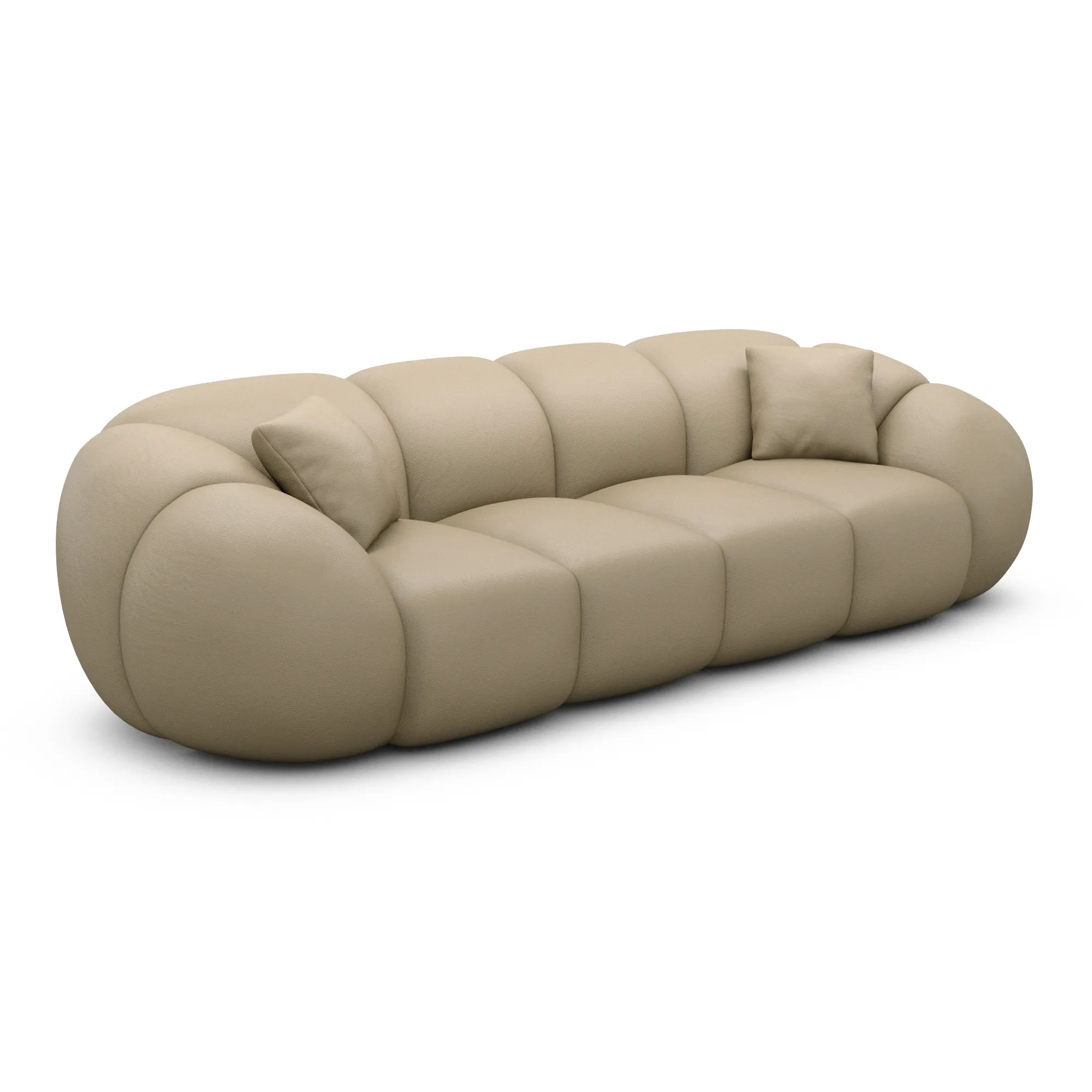 Echtleder 4-Sitzer Couch Savira – Bild 21