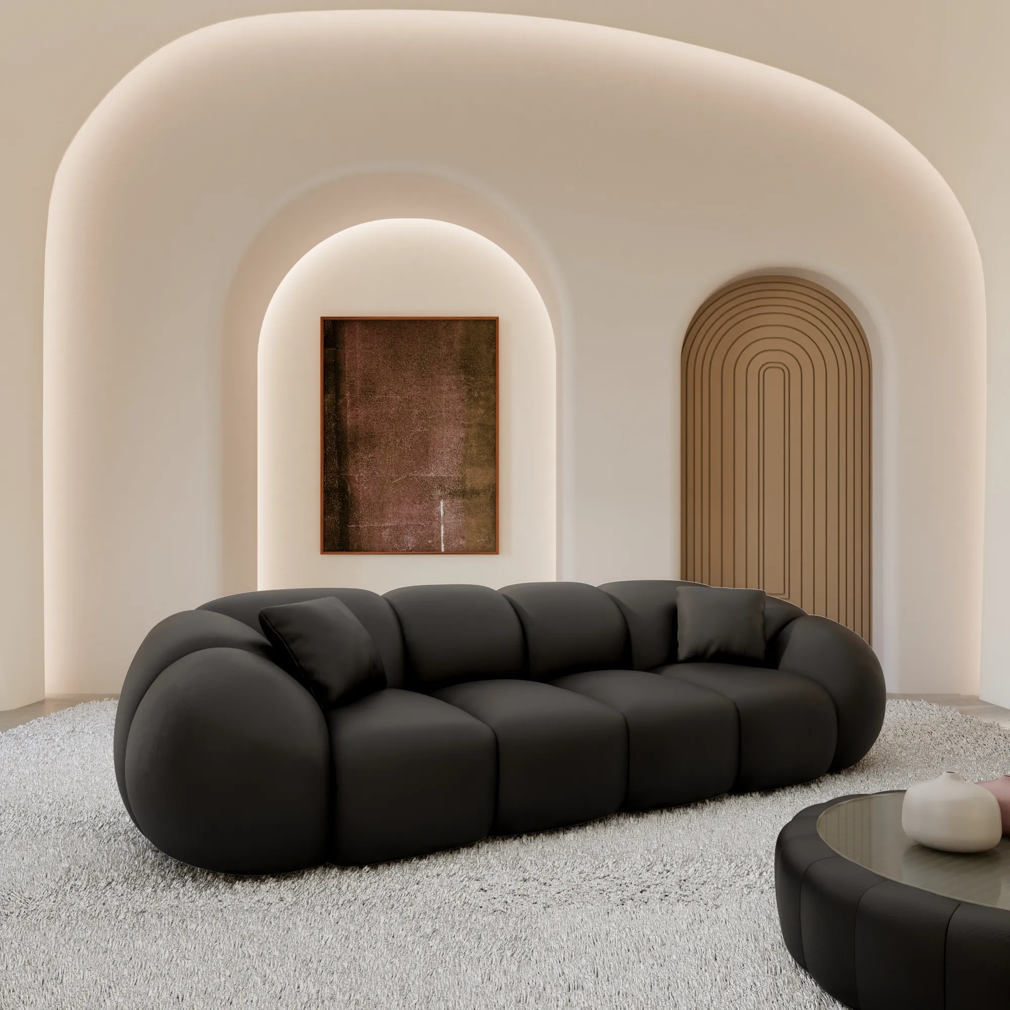 Kunstleder 4-Sitzer Couch Savira – Bild 3