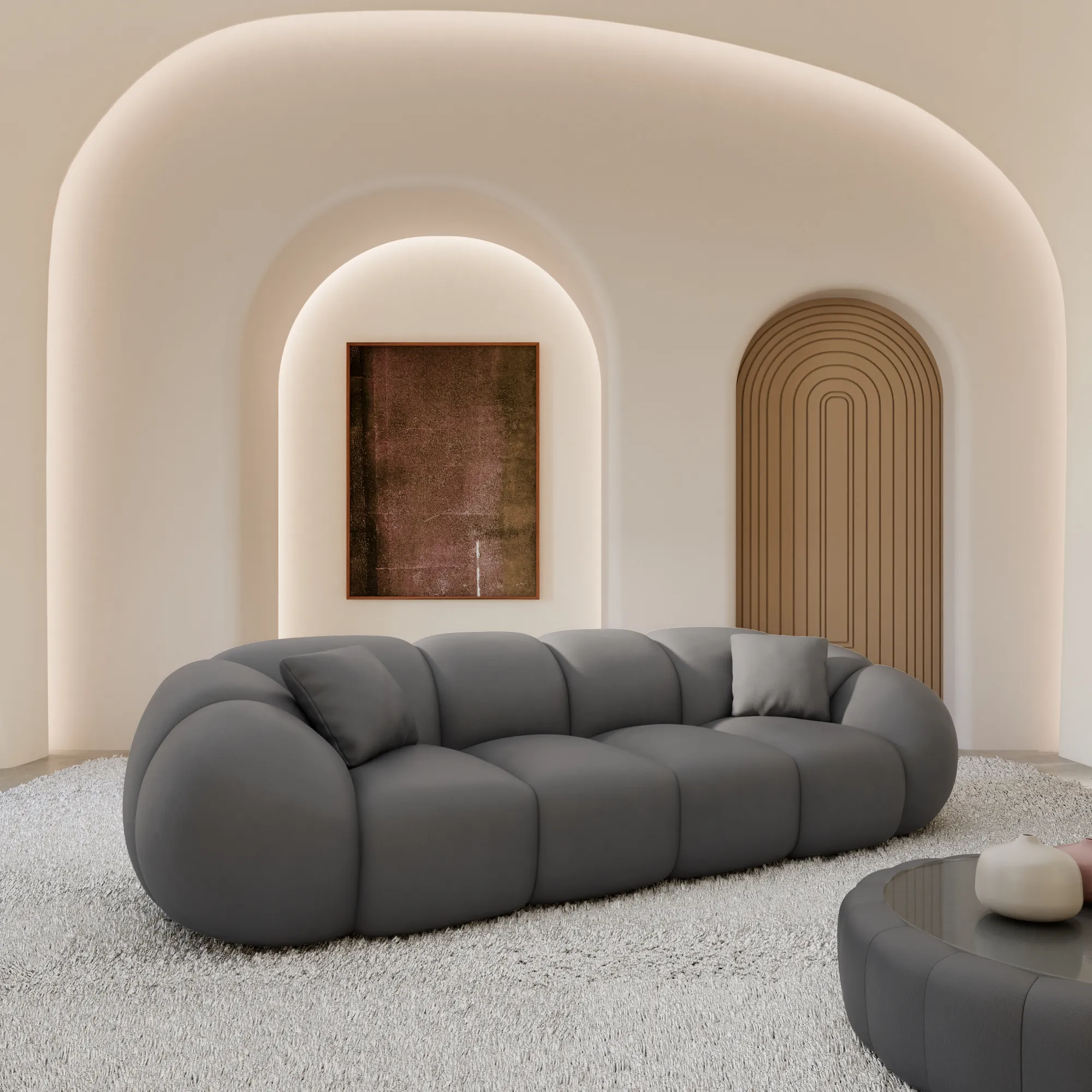 Kunstleder 4-Sitzer Couch Savira – Bild 7