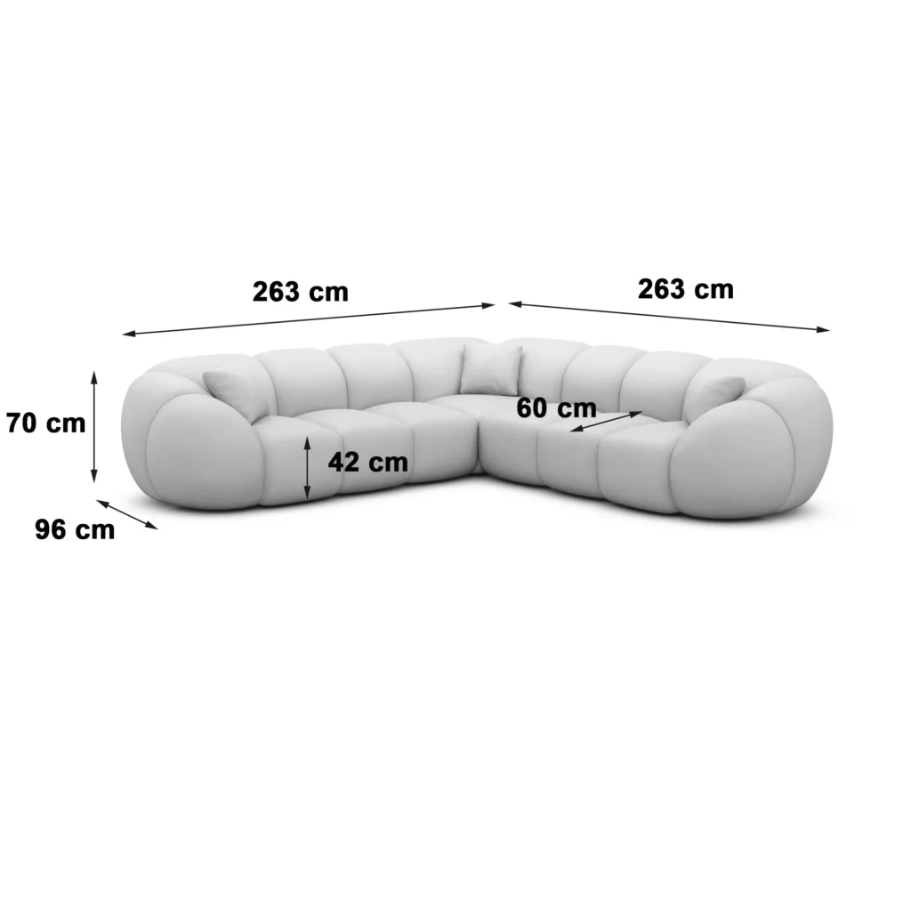 Bouclé Ecksofa Savira