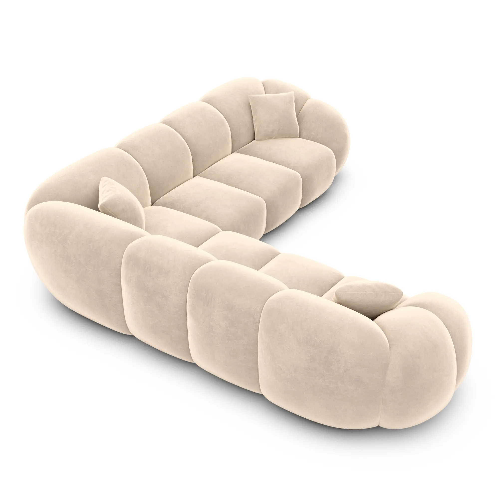 Samtstoff Ecksofa Savira – Bild 36