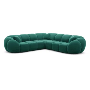 Samtstoff Ecksofa Savira