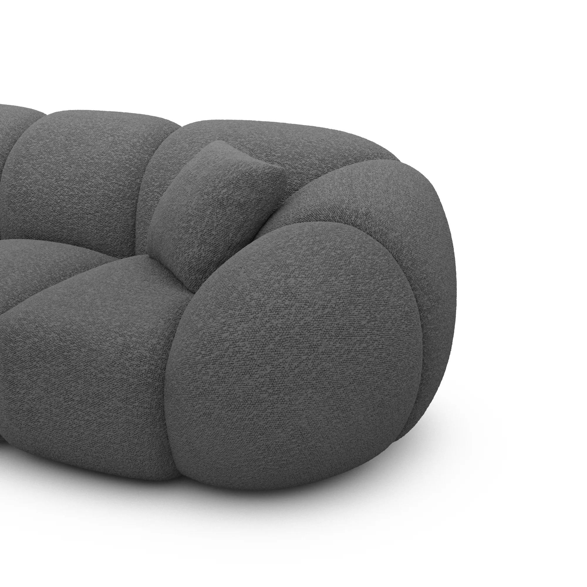 Bouclé L-Form Sofa Savira – Bild 25