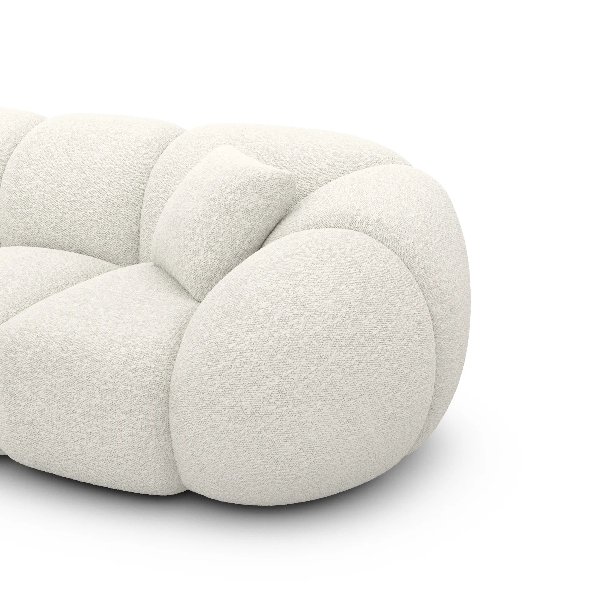 Bouclé L-Form Sofa Savira – Bild 27