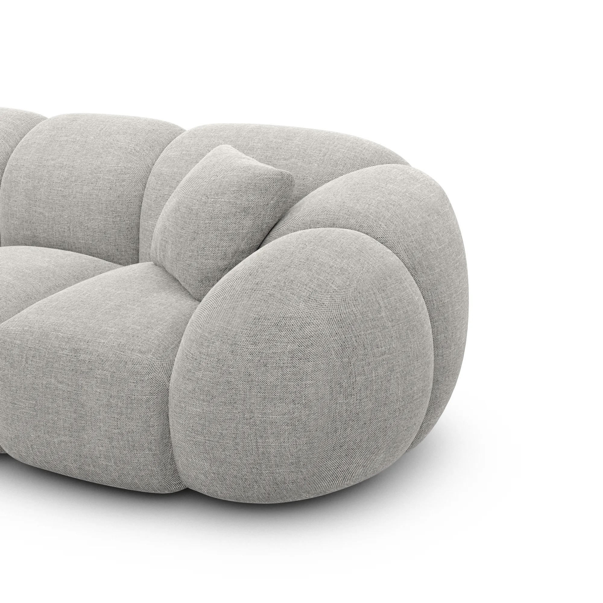 Strukturstoff L-Form Sofa Savira – Bild 89