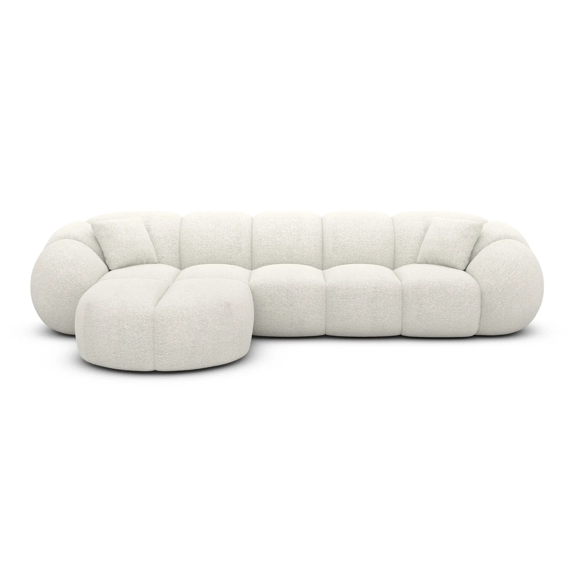 Bouclé L-Form Sofa Savira – Bild 17