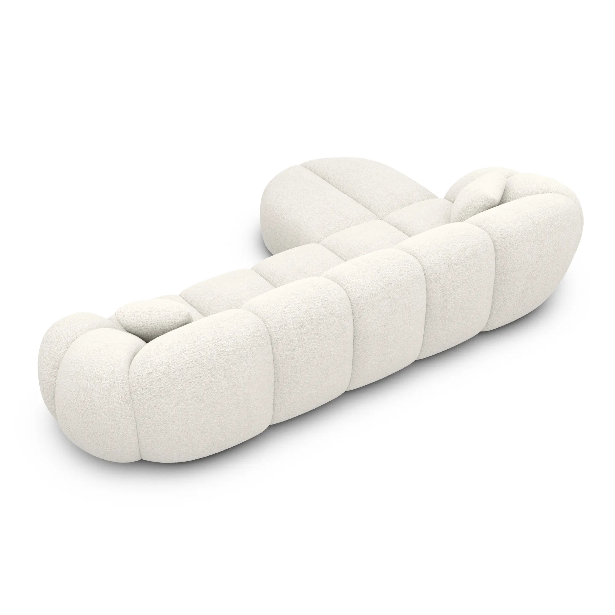 Bouclé L-Form Sofa Savira – Bild 18