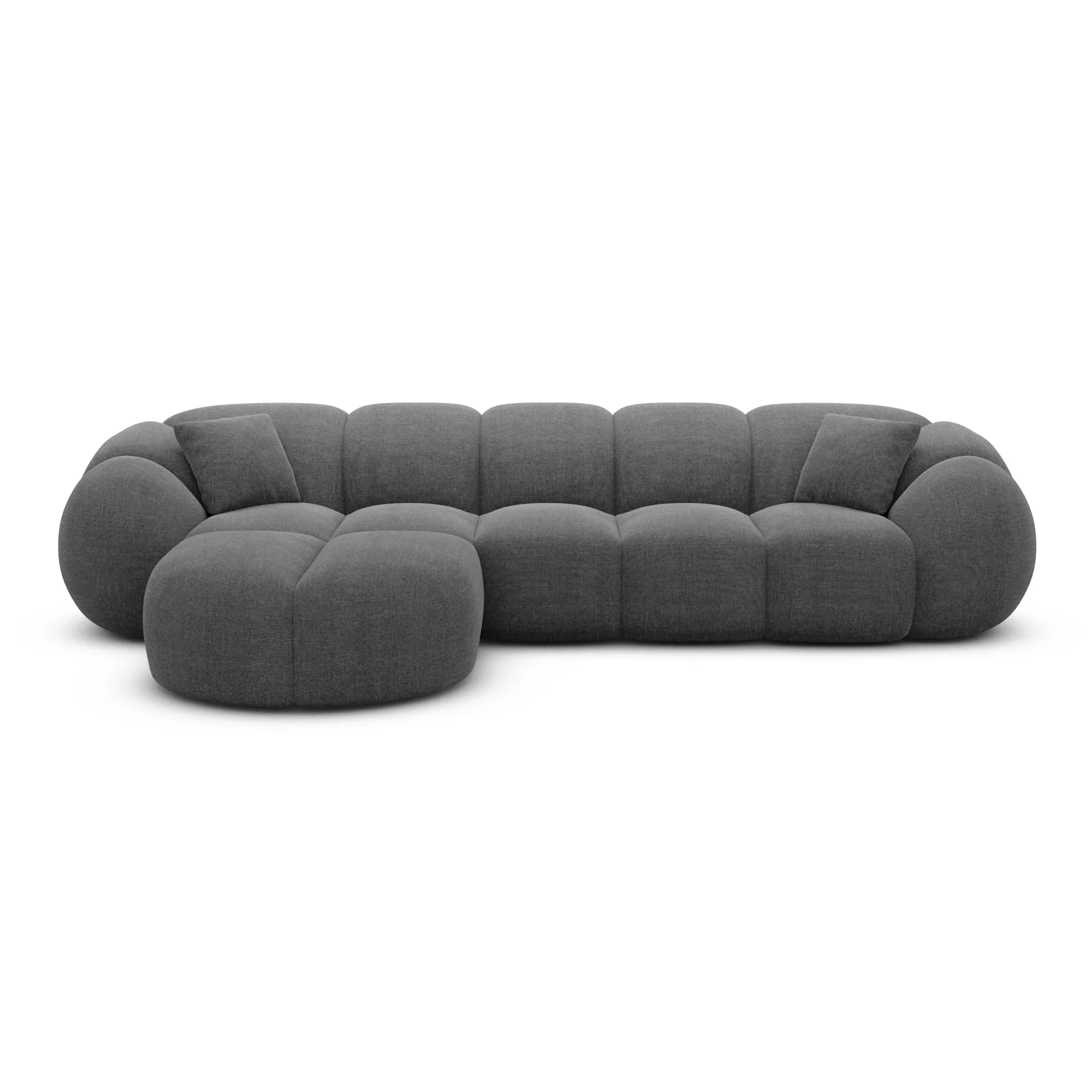 Strukturstoff L-Form Sofa Savira – Bild 46