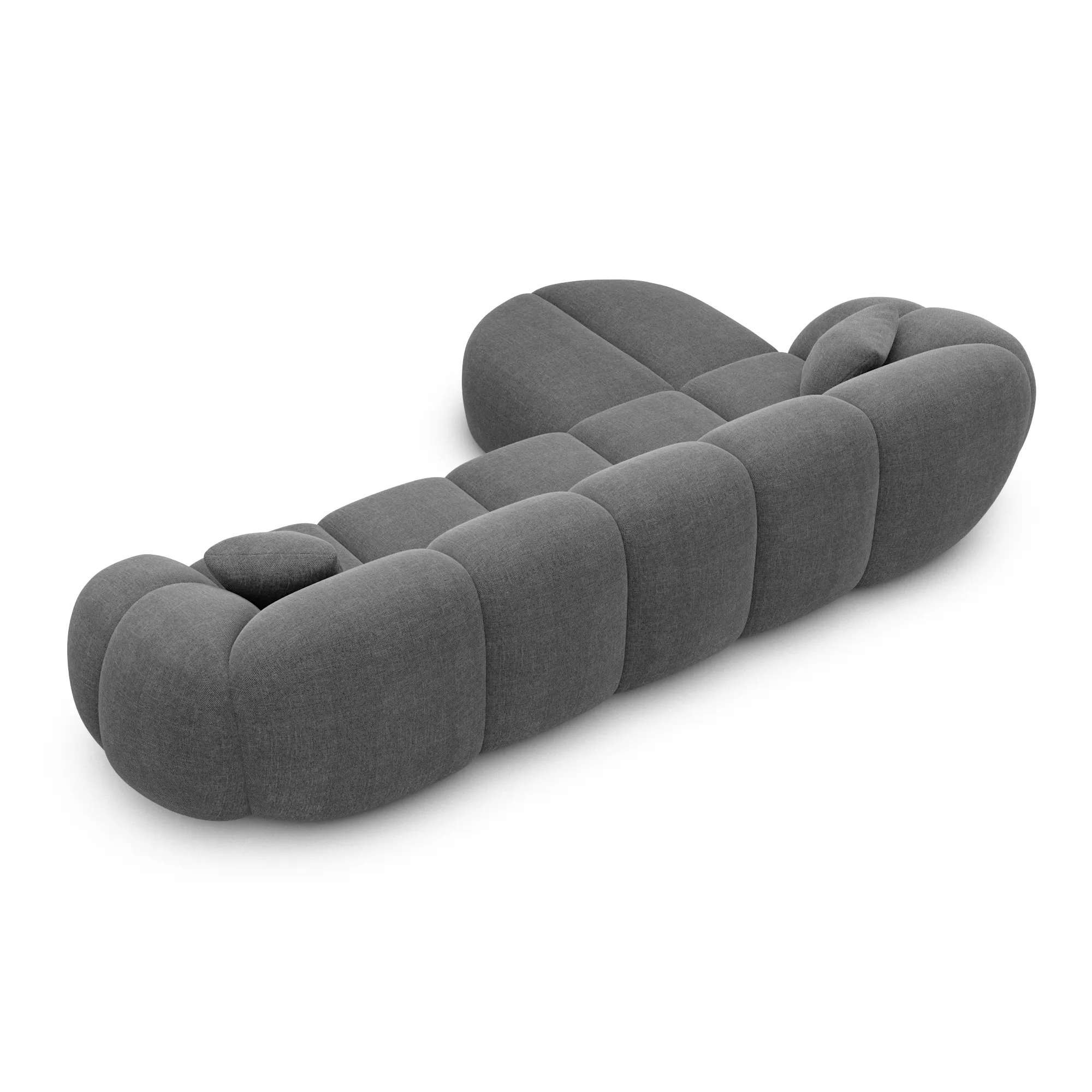 Strukturstoff L-Form Sofa Savira – Bild 47