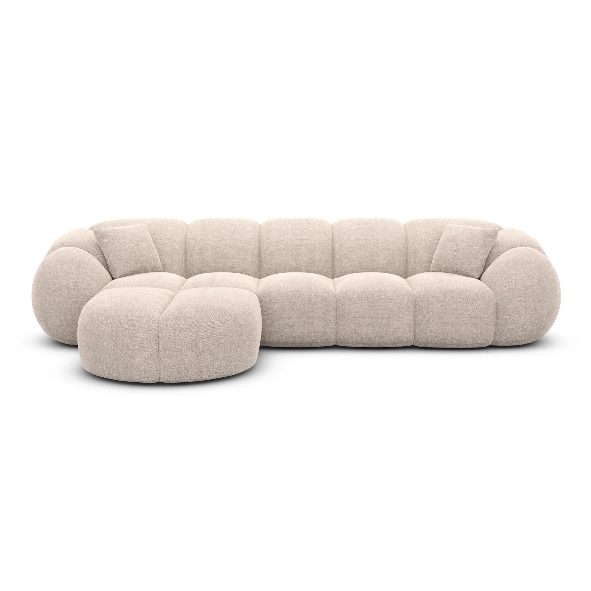 Strukturstoff L-Form Sofa Savira – Bild 49