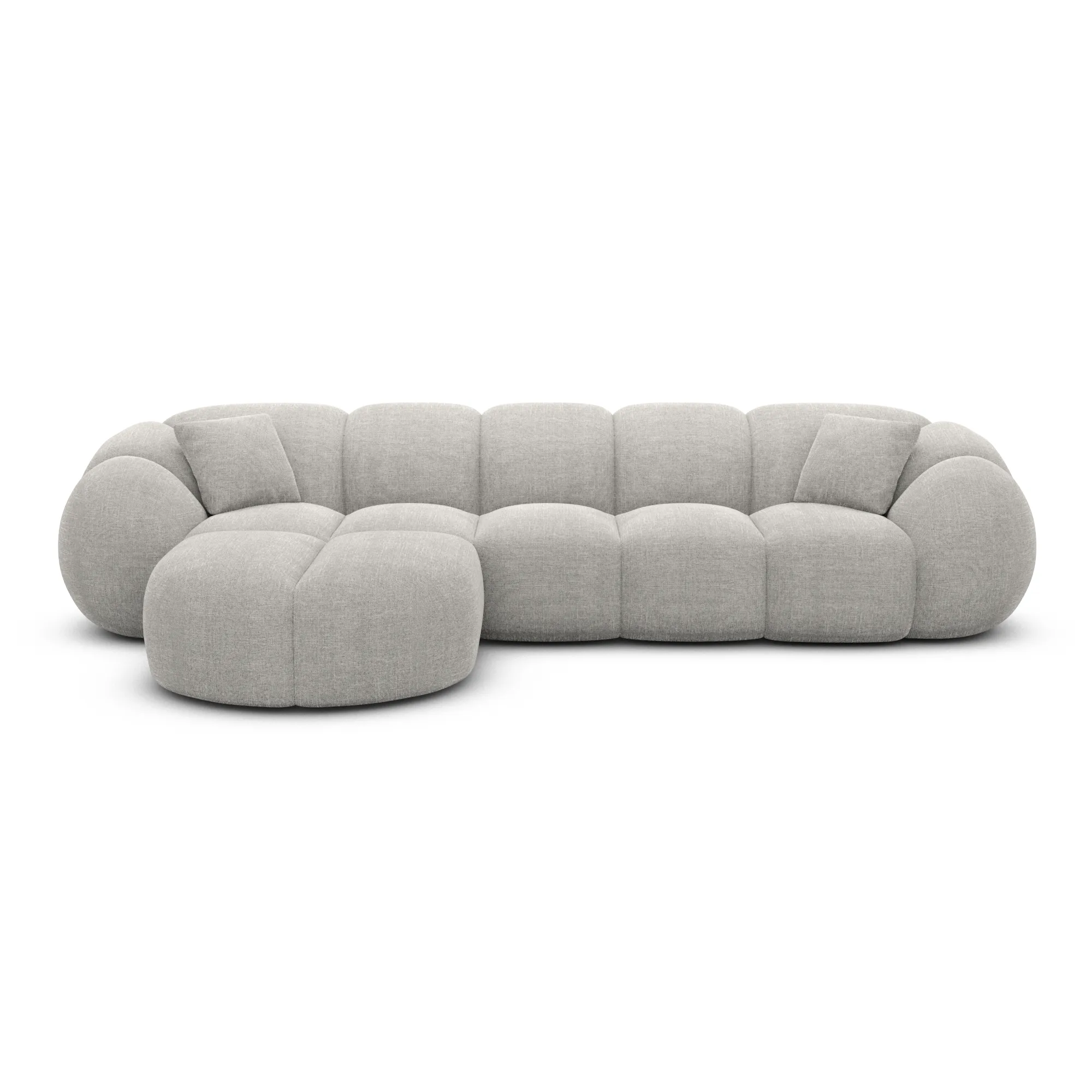 Strukturstoff L-Form Sofa Savira – Bild 70