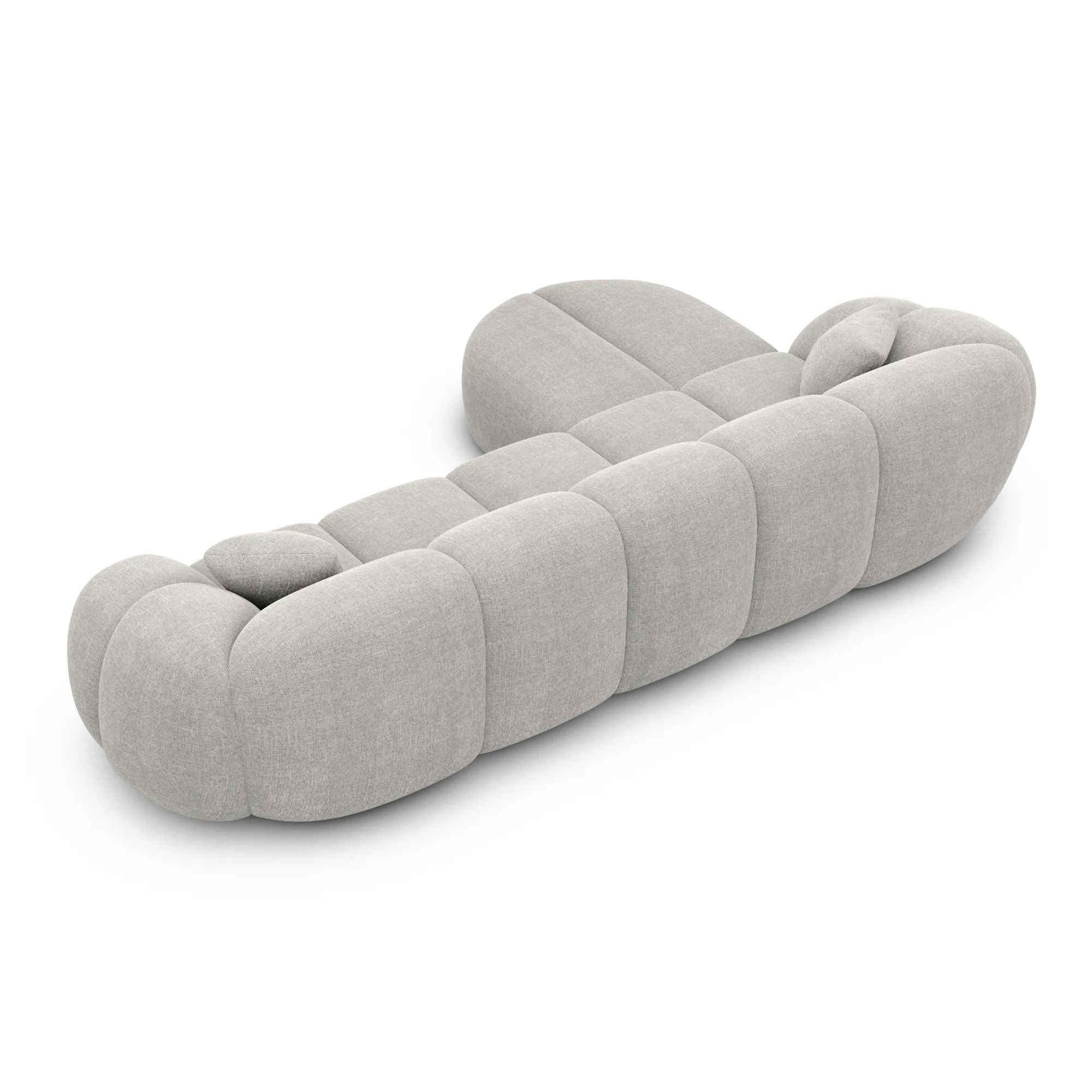 Strukturstoff L-Form Sofa Savira – Bild 71