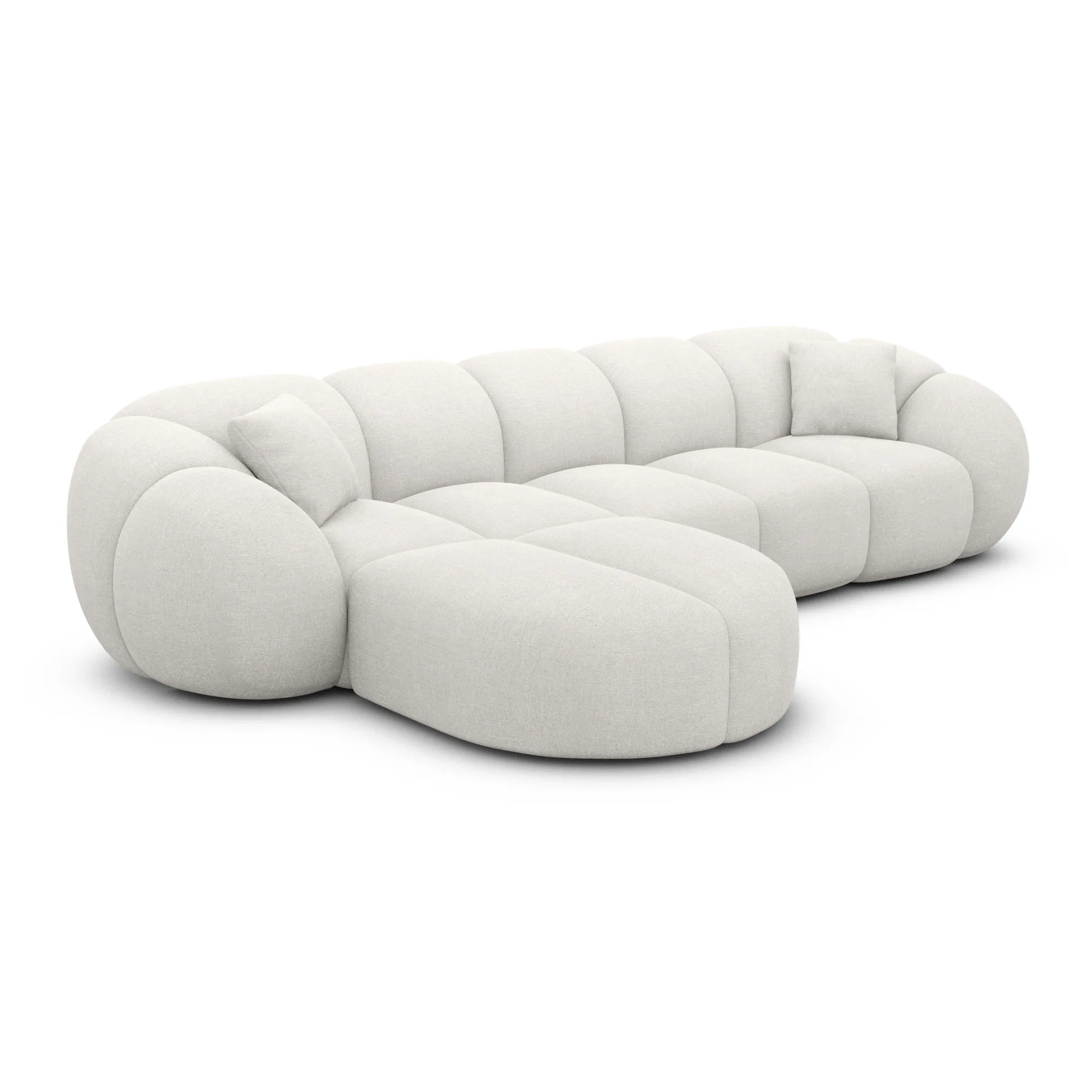Strukturstoff L-Form Sofa Savira – Bild 72