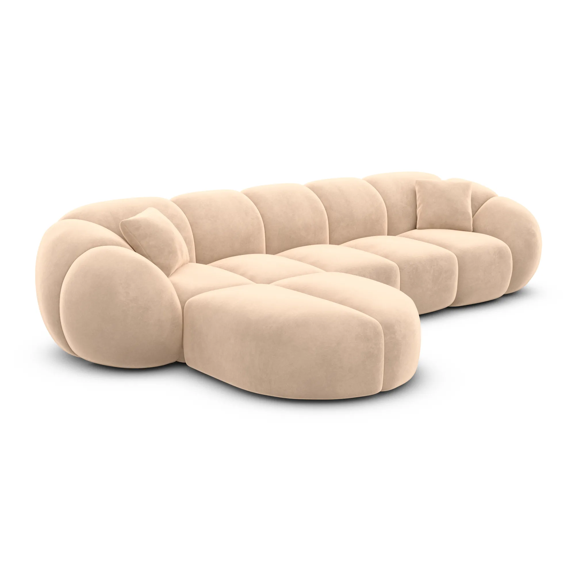 Samtstoff L-Form Sofa Savira – Bild 88