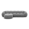 Samtstoff L-Form Sofa Savira – Bild 29