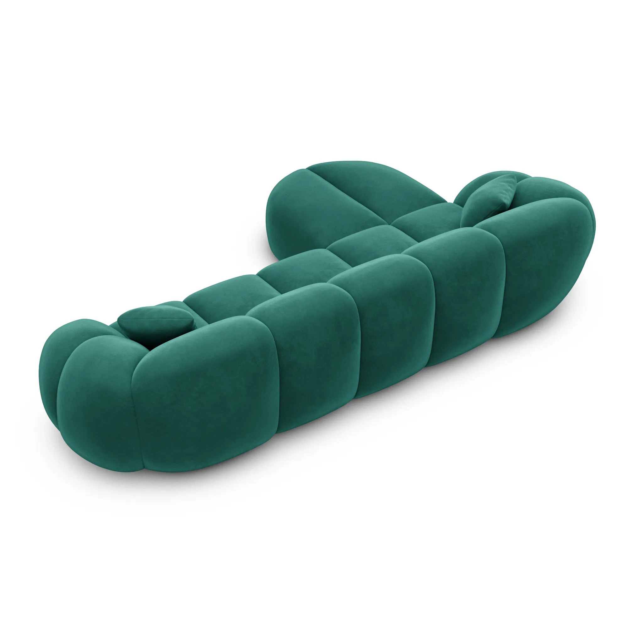 Samtstoff L-Form Sofa Savira – Bild 33