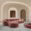 Samtstoff L-Form Sofa Savira – Bild 20
