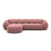 Samtstoff L-Form Sofa Savira – Bild 41