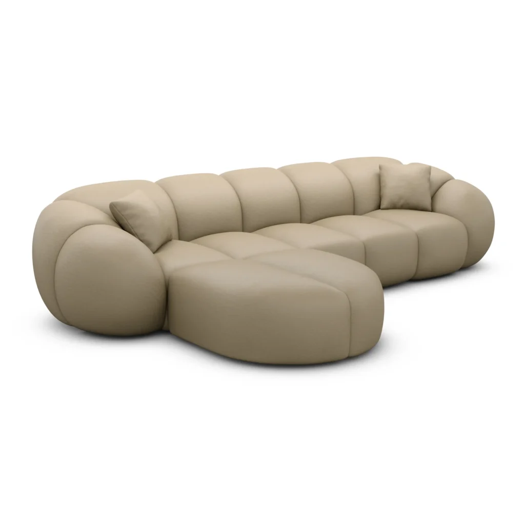 Echtleder L-Form Sofa Savira
