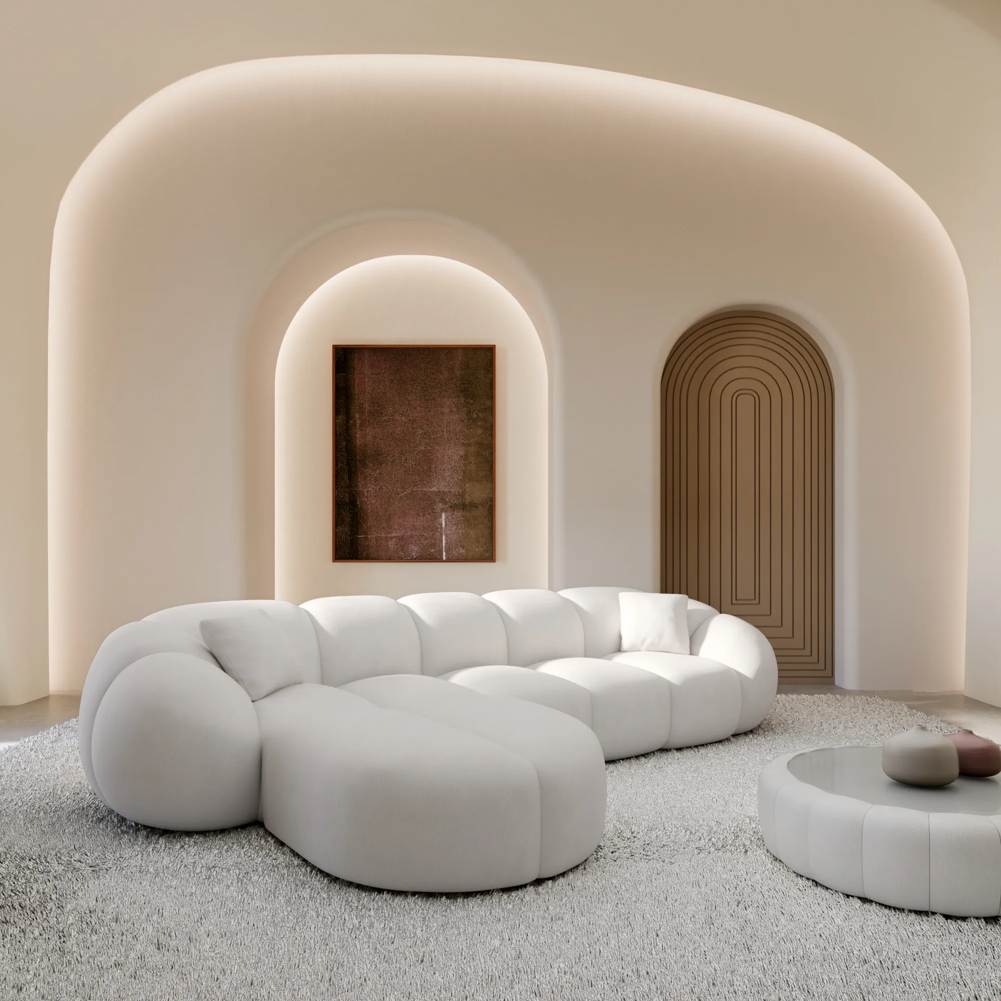Echtleder L-Form Sofa Savira – Bild 8