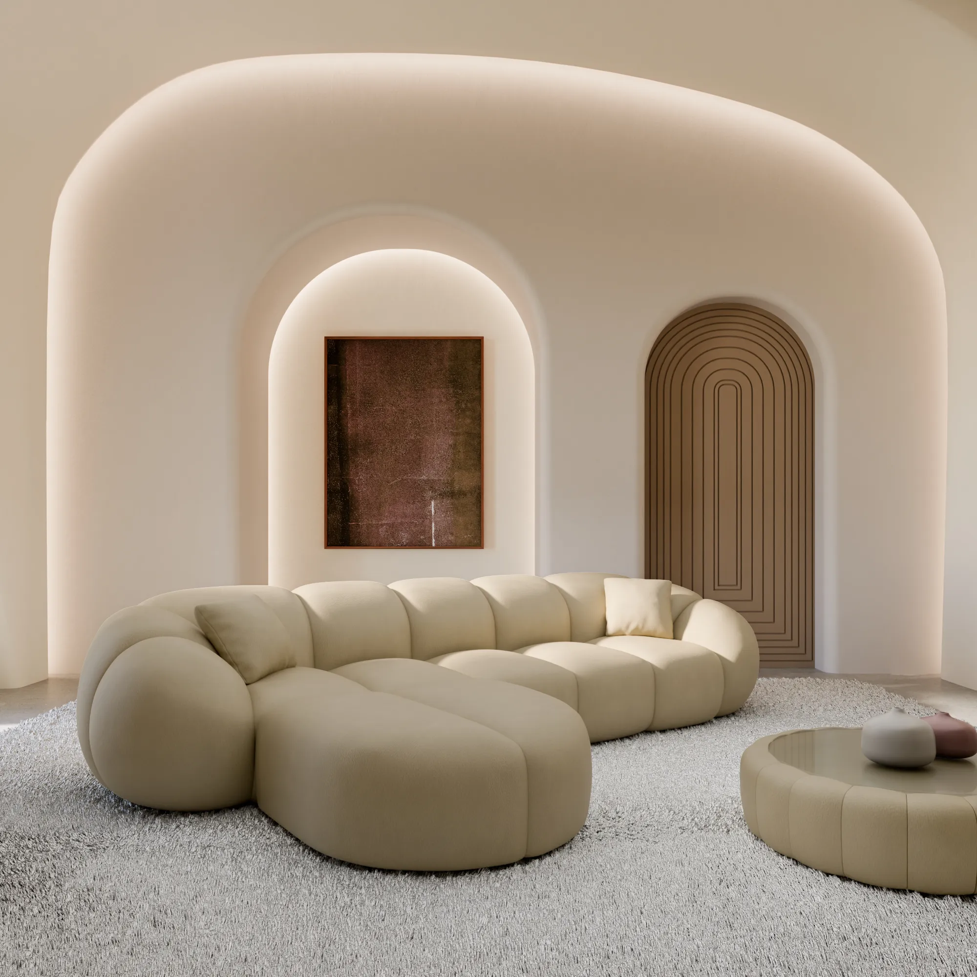 Kunstleder L-Form Sofa Savira – Bild 11