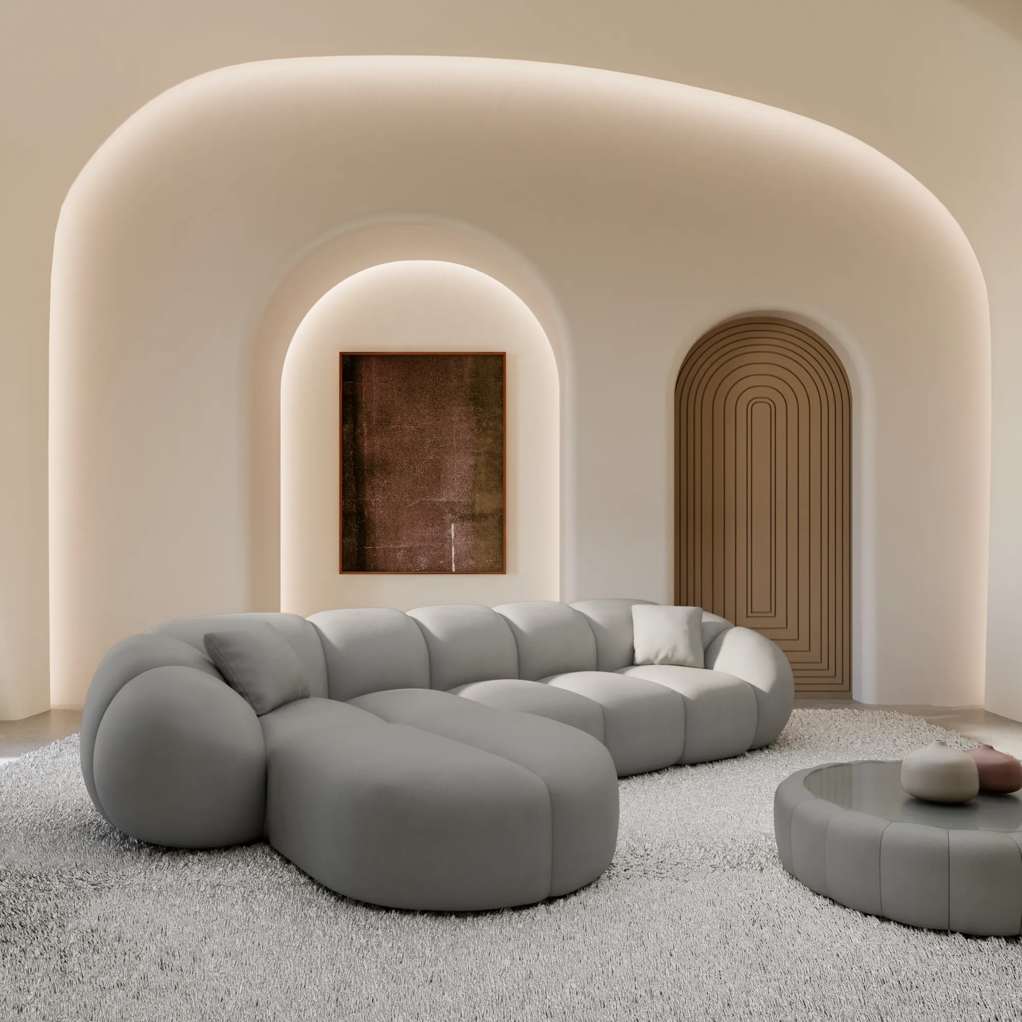 Kunstleder L-Form Sofa Savira