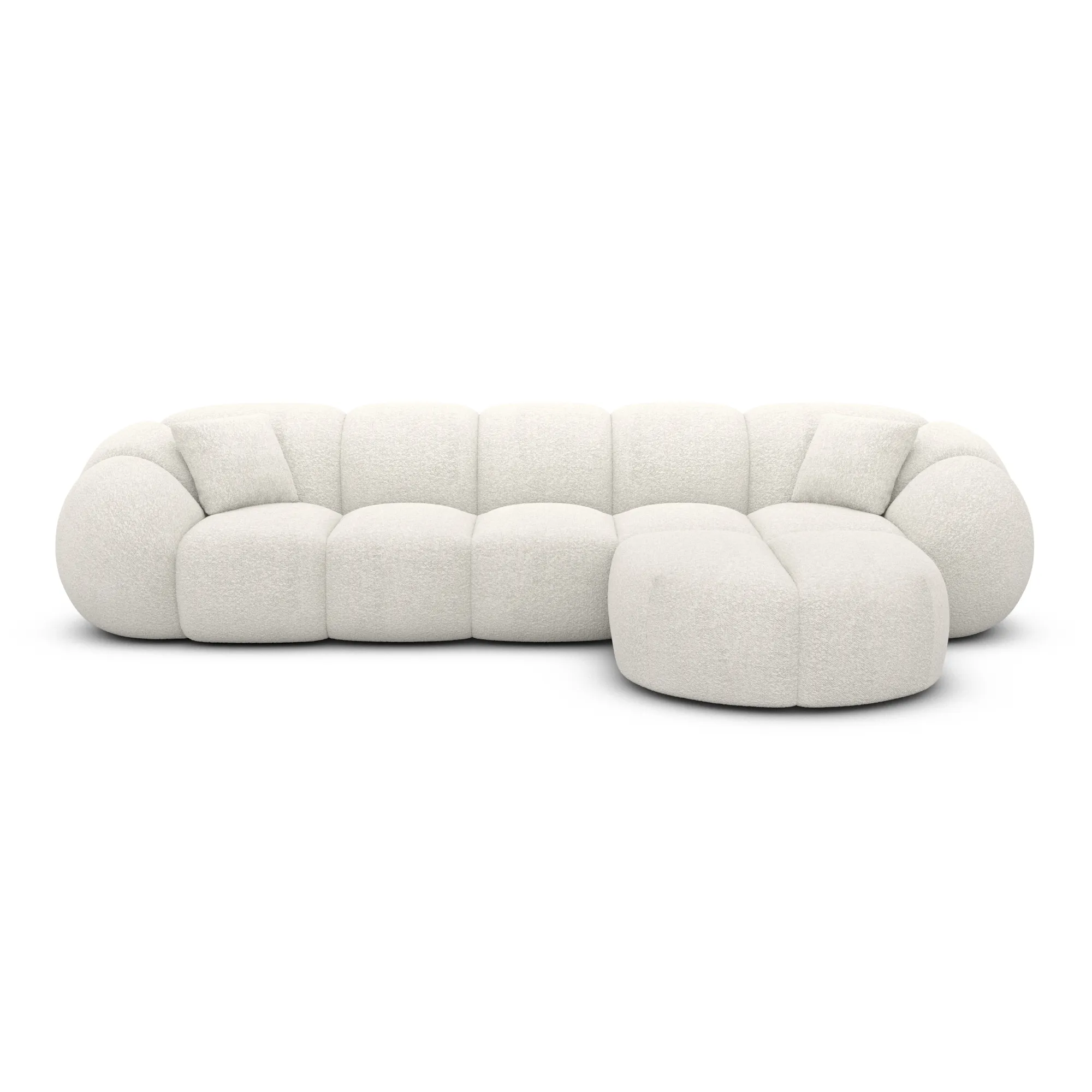 Bouclé L-Form Sofa Savira – Bild 8