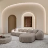 Strukturstoff L-Form Sofa Savira – Bild 16