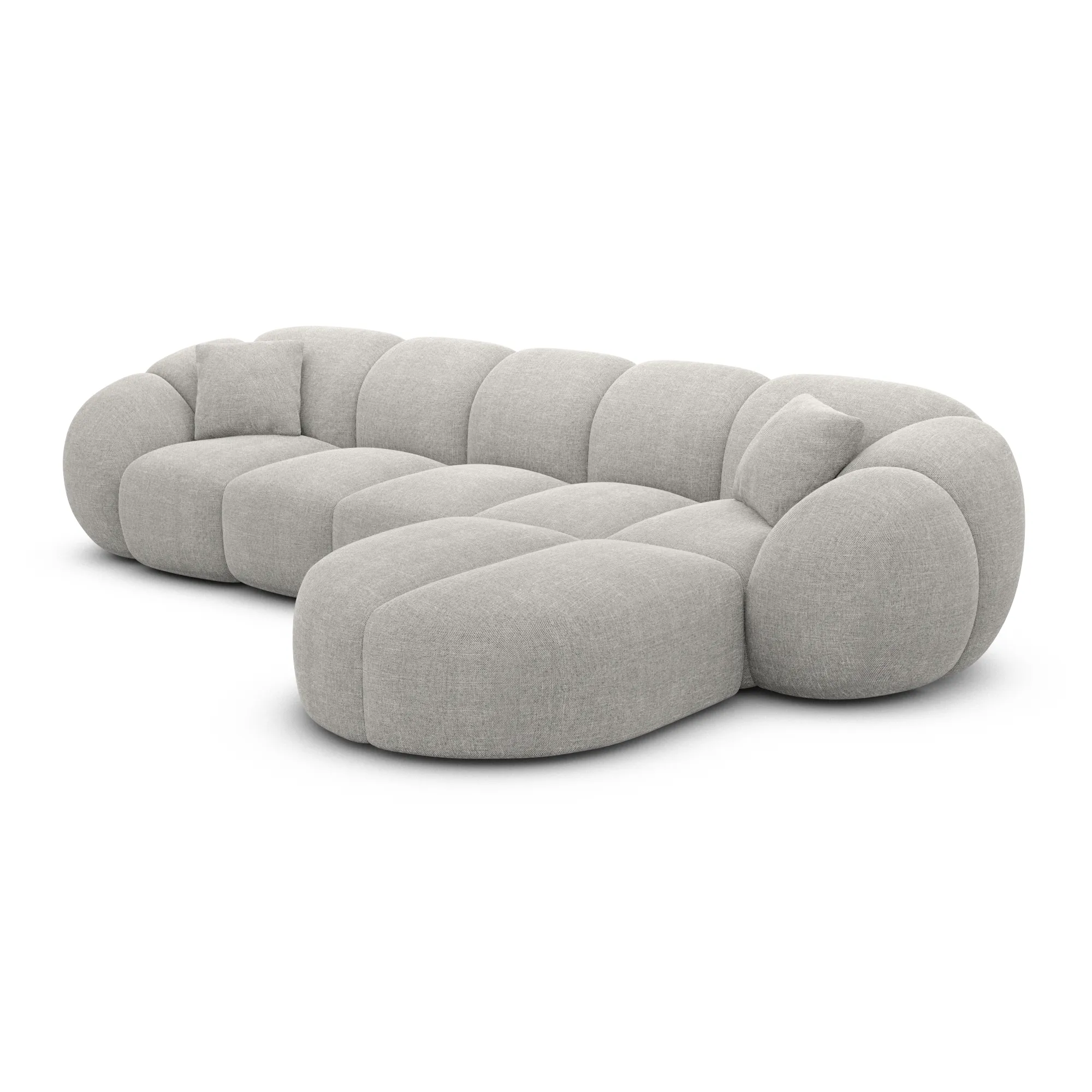 Strukturstoff L-Form Sofa Savira – Bild 39