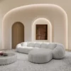 Strukturstoff L-Form Sofa Savira – Bild 4