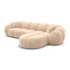 Samtstoff L-Form Sofa Savira – Bild 52
