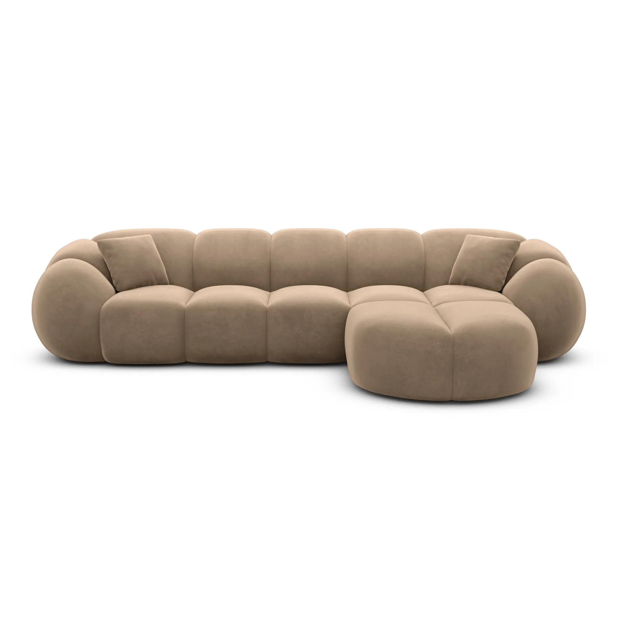 Samtstoff L-Form Sofa Savira – Bild 59
