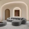 Samtstoff L-Form Sofa Savira – Bild 4