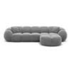 Samtstoff L-Form Sofa Savira – Bild 65